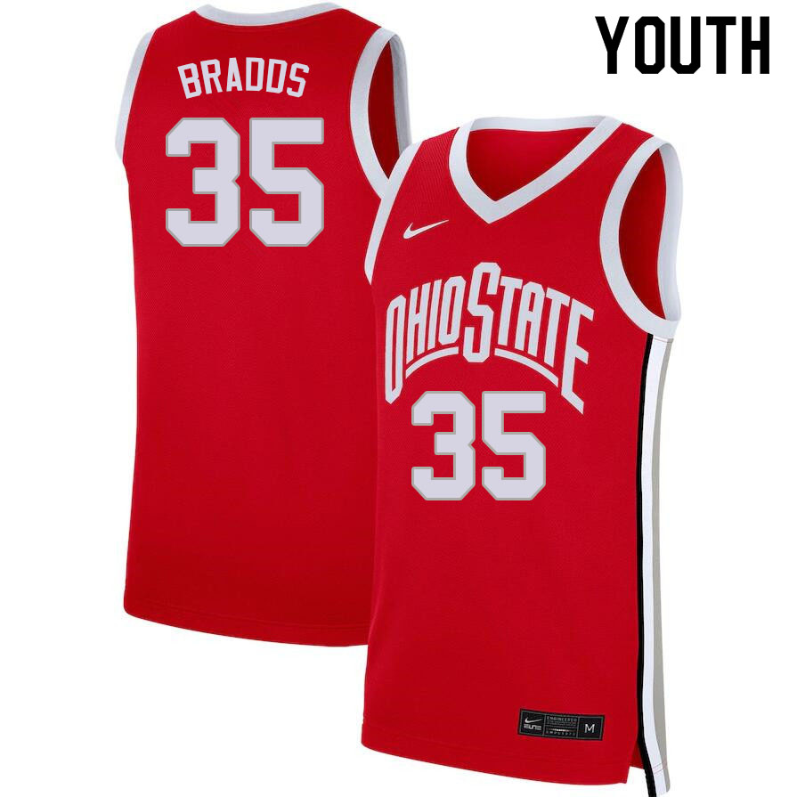 Youth #35 Gary Bradds Ohio State Buckeyes College Basketball Jerseys Sale-Scarlet